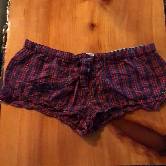 Victoria’s Secret Pink boxer Shortie hipsters in plaid with adjustable waist - Picture 1 of 13